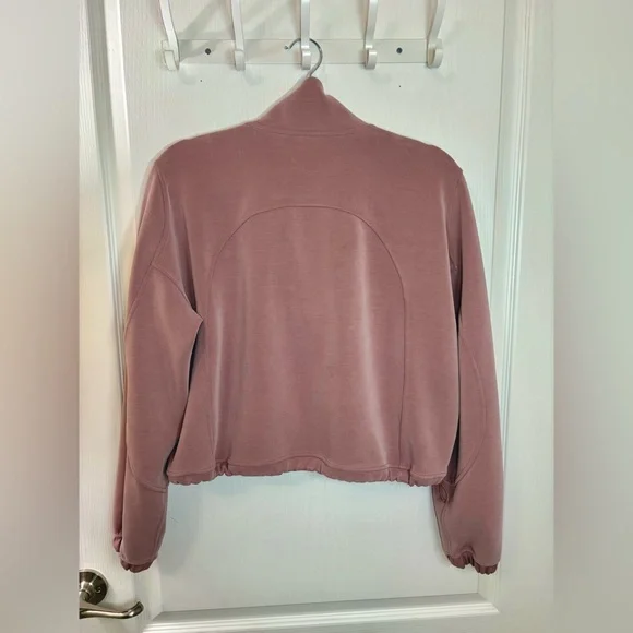 Lululemon•Brushed Softstreme Half Zip Cinch Pullover•Twilight Rose•FLAWLESS•8 - Picture 8 of 16